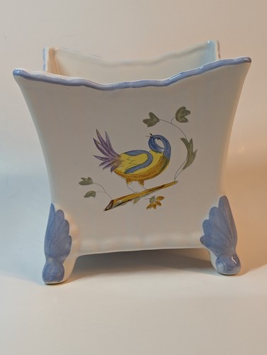Longchamp France Vogel & Blume quadratische Vase