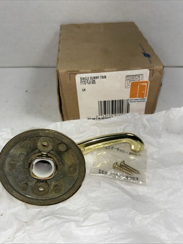 Schlage F170 FLA 605 LH Non-Turning Dummy  Handle, Brass One Sided - Picture 2 of 6
