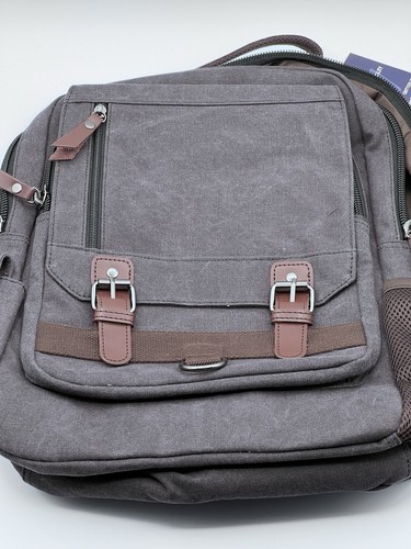 Mygreen Canvas Cross Body Messenger Bag Shoulder Sling Backpack Large,Coffee - Picture 15 of 16