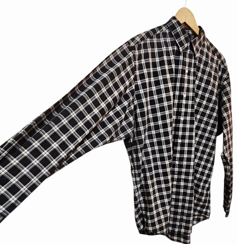 Polo Golf Ralph Lauren Oberhemd Herren 100% Baumwolle Langarm schwarz kariert XL - Bild 6 von 12