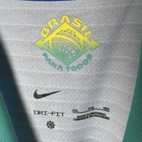 Nike Brazil Away Bremer #25 Jersey 2024-2025 Men's Size XXL Blue Dri-FIT Soccer - Picture 4 of 8