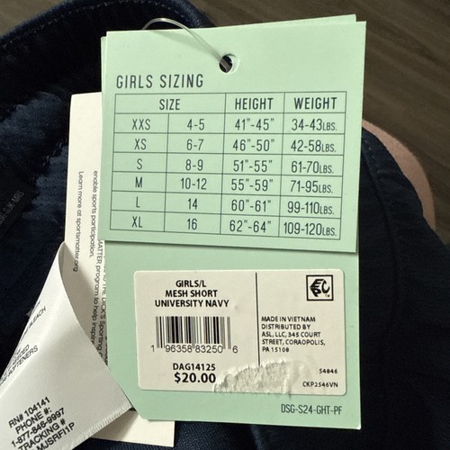 DSG Bundle Mid Rise Shorts Navy And Mid Rise All White Girls Large (14) NWT - Picture 10 of 17