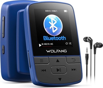 WOLFANG MP3-Player mit Bluetooth 5.2, Sportclip, Mini-Größe, Gewicht 28,3 g, H