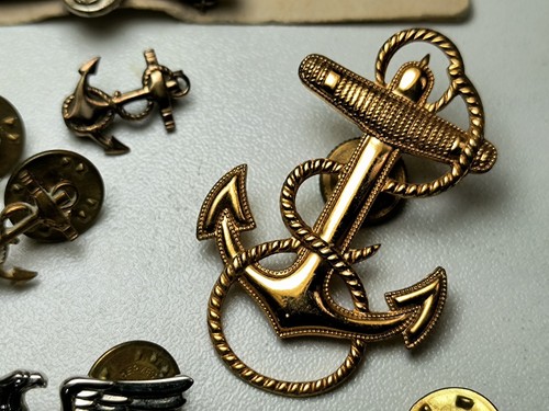 USMC Officer Rank Insignia Pins Sterling GF SF Col. Wm. T. Hewes 1953-81 Vietnam - Picture 14 of 24