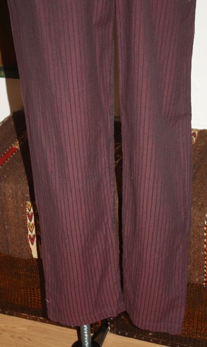 NEW SMR Days Malibu Burgundy Striped Drawstring Cotton Pants Sz M NWT $490 - Picture 4 of 12