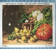 Orchidea Printed Needlepoint canvas for halfstitch without Floss 40x50 Cm