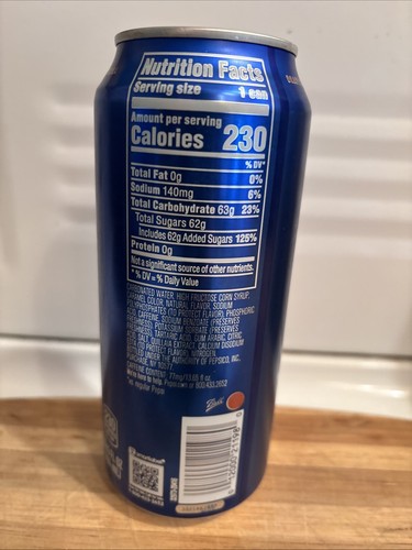 1 Can NITRO Pepsi Draft Cola 13.65 oz. Nitrogen Infused Soda UNOPENED New - Picture 2 of 4