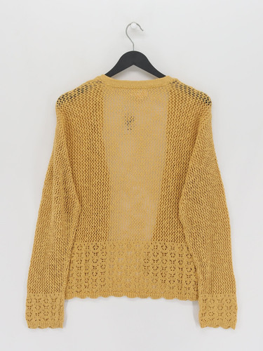 FatFace Damen Strickjacke UK 6 gelb 100% Baumwolle V-Ausschnitt Cardigan - Bild 2 von 5
