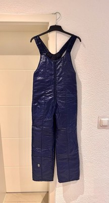 Skilatzhose Größe 44 Glanznylon Blau Unisex Vintage Rarität 1980er Nylon  