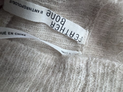 Anthropologie Whitby Turtleneck Sweater Beige Alpaca Wool Blend Size L - Picture 8 of 11