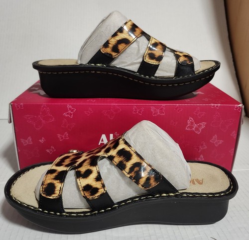 Alegria Dinah Leopard Pantoletten Sandalen Damen Gr. 37 US 7 DIN-402X NEU im Karton - Bild 3 von 21