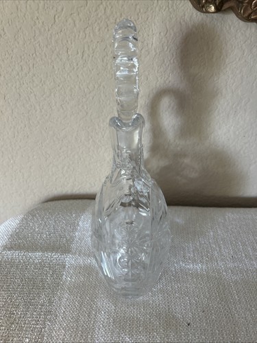 Vintage Elegant German/Bavarian Lead Crystal Floral Decanter w/Lid 9-1/2" - Picture 6 of 9