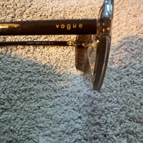VOGUE VO5361S 282613 Transparent Caramel Brown Gradient 55-16 Women's Sunglasses - Picture 8 of 13
