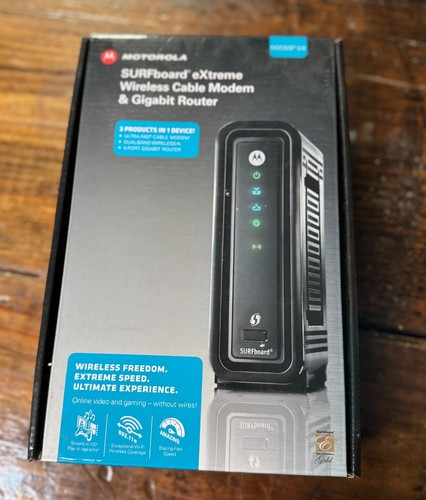 Motorola SBG6580 SURFboard 343 Mbps 4 Port Gigabit Wireless Cable Modem - Black - Picture 4 of 5