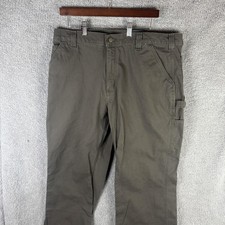 Carhartt Carpenter Pants Mens 40x30 Brown Canvas Relaxed Fit Work Utility B324