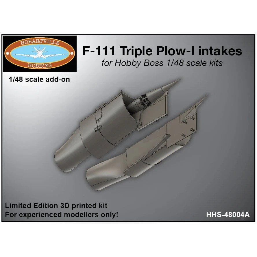 1/48 F-111A/C, EF-111A Seamless Triple Plow-I Intakes for Hobby Boss Kits