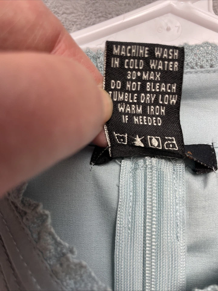 Blusa BCBG Max Azria bordada para mujer XL azul cuello en V lazo cintura nueva con etiquetas Foto 4 de 4