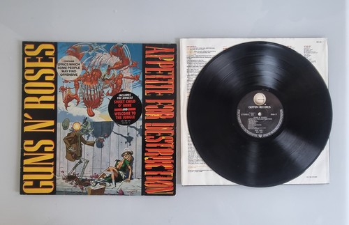 LP VINYL ALBUM GUNS N' ROSES "APPETITE FOR DESTRUCTION" UK 1ST PRESS EX+/EX - Bild 1 von 2
