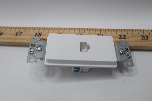 Square D Cat 6 RJ45 Data Jack Decorator Strap Standard Matte White SQR87601WH - Bild 3 von 4