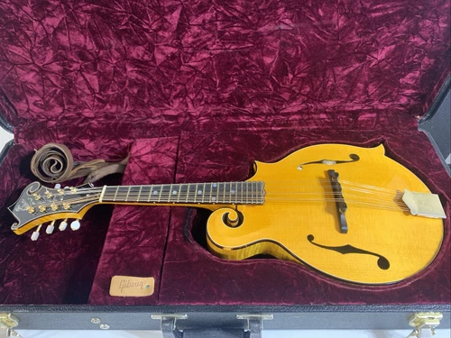 Gibson F-5 Gold Rush Mandolin Original Shell Case Amber Transparent Flamed Maple