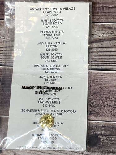 1991 MLB Baltimore Orioles, Toyota SGA Lapel Hat Pin 1954-1991 Memorial Stadium - Picture 4 of 4