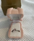 Avon Vintage 1998 Sterling Silver Kids Pink Crystal Ring - Sz 4