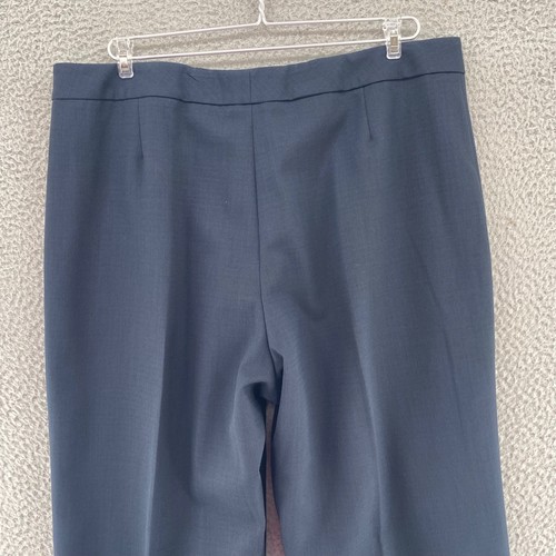 Jones Wear Set Womens 16 Green Peak Lapel Blazer Navy Wide Leg Trousers Career - Picture 13 of 19