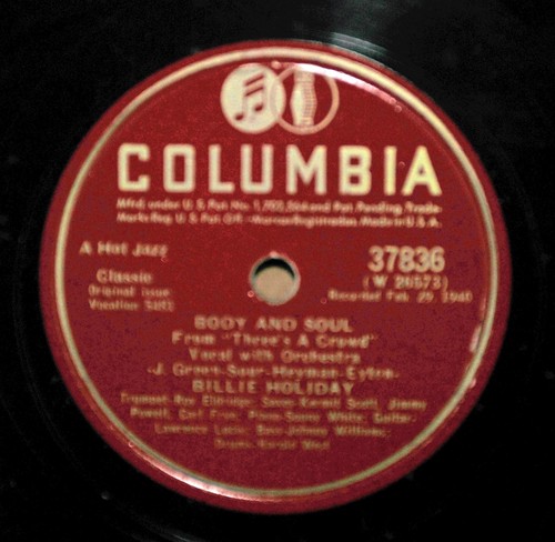 78rpm Blues Columbia 37836 Billie Holiday Them There Eyes / Body and Soul 1939 - Picture 2 of 4