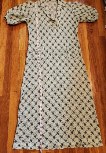 Vintage 1930s Green Cotton Knit NRA Dress Sportswear M - Picture 13 of 22