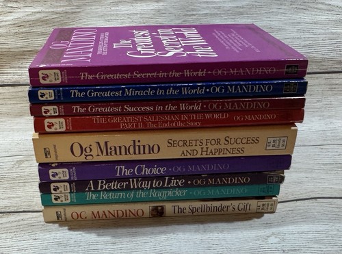 Lot of 9 OG Mandino PB Books Greatest Salesman Secret Success Spellbinder Choice - Picture 3 of 4