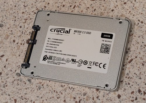 Crucial MX500 2TB SSD 2.5" SATA 6GB/s Internal Solid State Drive CT2000MX500SSD1 - Photo 2/2