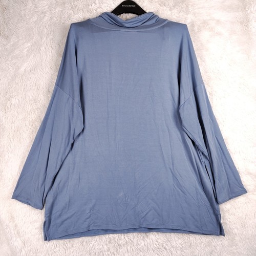 J. Jill Pure Jill Eco-Terry Blue Lenzing Ecovero Cowl Neck Tunic Size 2X - Picture 9 of 9