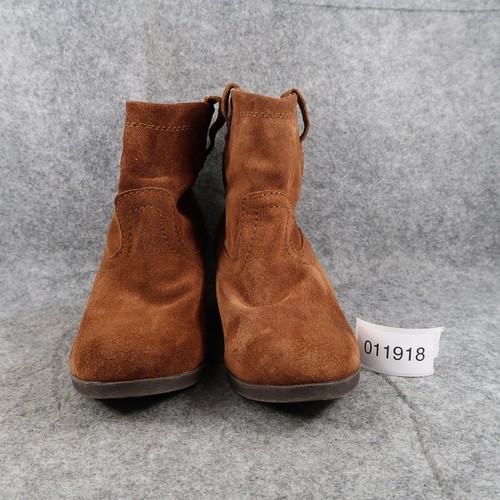Call It Spring Shoes Womens 7.5 Booties Western Pull On Fashion Brown Block Heel - Picture 2 of 14