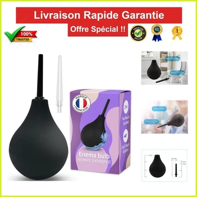 Poire à Lavement Intime 225 ml Silicone Médical - Hygiène Confortable - Photo 1/4