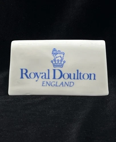 Vintage Royal Doulton Dealer Display Porcelain Sign—4.25”