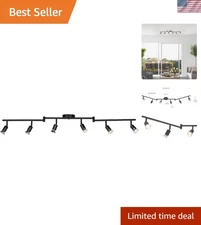 Customizable 6-Light Track Lighting Kit - Foldable Design, Ideal for Indoor Use