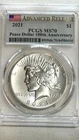2021 Peace Silver Dollar  {High Relief / Advanced Release }  MS70