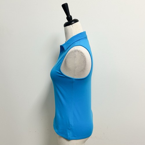 Polo Ralph Lauren Sport Caribe Azul Dividido Cuello en V Cuello Sin Mangas - Imagen 3 de 10