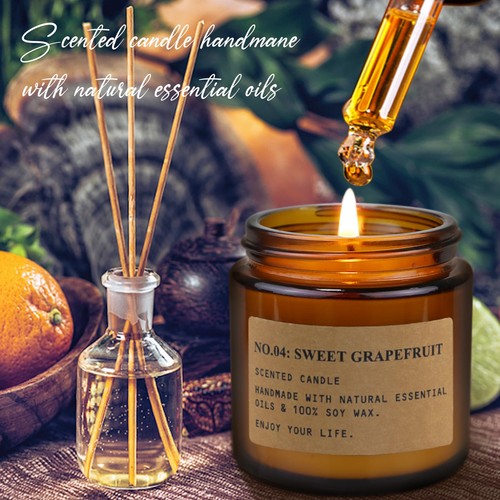 8 Pack Scented Candles Gift Set, Soy Wax,Long Lasting Amber Jar Candles,Perfect - Picture 2 of 5