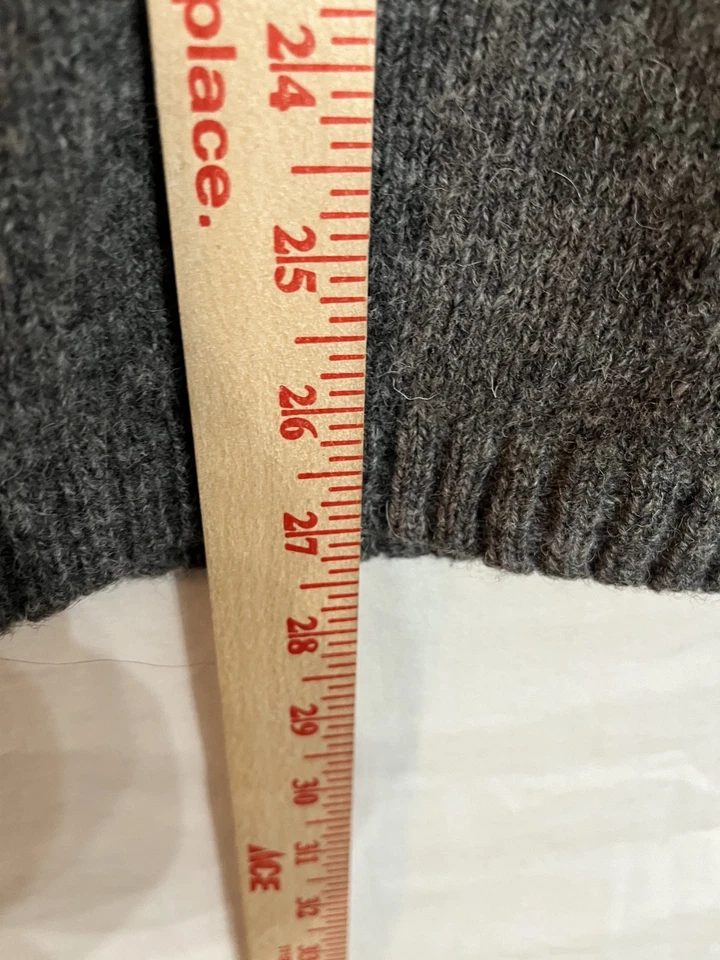 LL Bean 100% Shetland Wool Crewneck Sweater Pullover Gray Grandpa Warm Men's XXL - Image 2 of 4