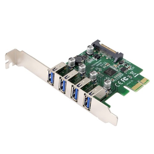 Carte à profil bas 4 ports PCI-E vers USB 3.0 HUB PCI Express Carte d'extensi... - Photo 9/9