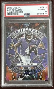 2023 Panini Mosaic Zay Flowers Kaleidoscopic SSP RC PSA 10