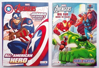 Download Lot of 2 AVENGERS Coloring and Activity Books for Children, Boys.. Marvel Comics 805219429877 | eBay