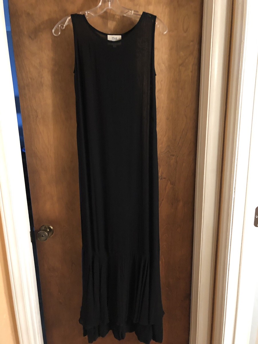 Women's Sheer Black long Tiar Bellomo Dress Layered Bottom Excellent  Condition | eBay