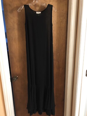Women's Sheer Black long Tiar Bellomo Dress Layered Bottom Excellent  Condition | eBay