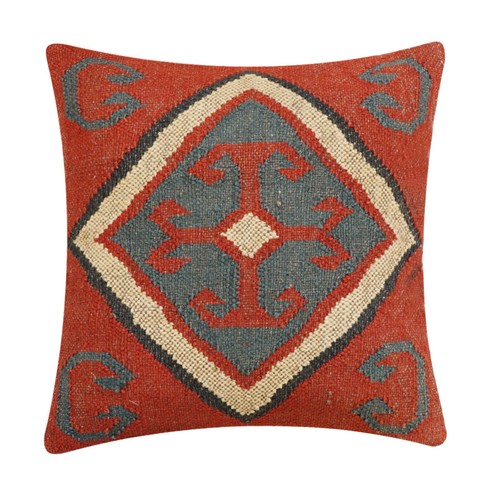 vintage Throw Pillow Jute kilim pillow cover Navajo south western cushion cover - Picture 2 of 6