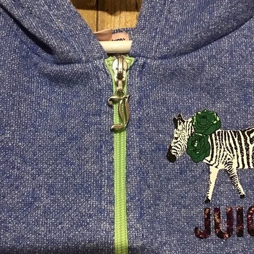 Juicy Couture Sparkly Short Sleeve Hooded Jacket XS 5/6 - Picture 3 of 6