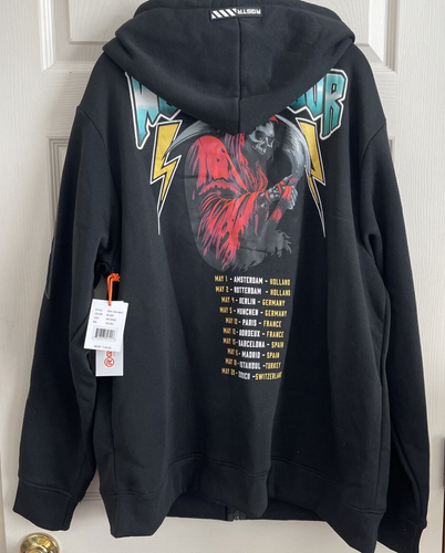 NWT RGSTR World Tour Black Zip Hoodie Jacket Men's Grim Reeper Graphic Sz XXL - Picture 7 of 13