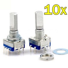 10Pcs Rotary Encoder Switch EC11 Audio Digital Potentiometer with Handle 20 mm