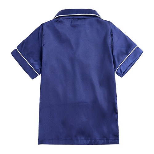Baby Boys Girls Silk Satin Pyjamas PJS Set Kids Short Sleeve Sleepwear Nightwear - Picture 15 of 35